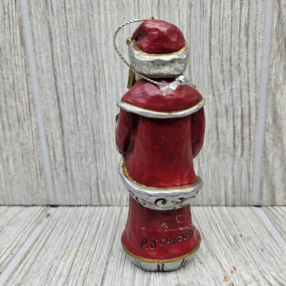 Pam Schifferl Santa Claus With Lantern Cardinal Midwest Cannon Falls 4" Ornament - Picture 4 of 8